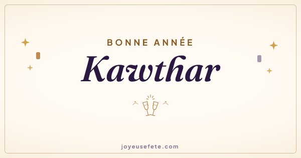 Image « Bonne année Kawthar » au format large