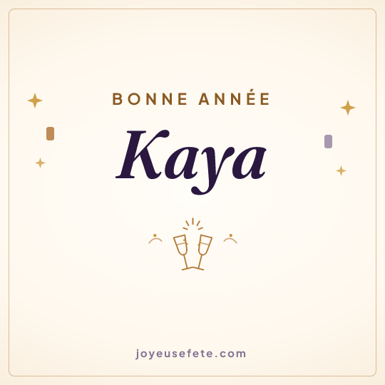 Image carrée « Bonne année Kaya » pour WhatsApp
