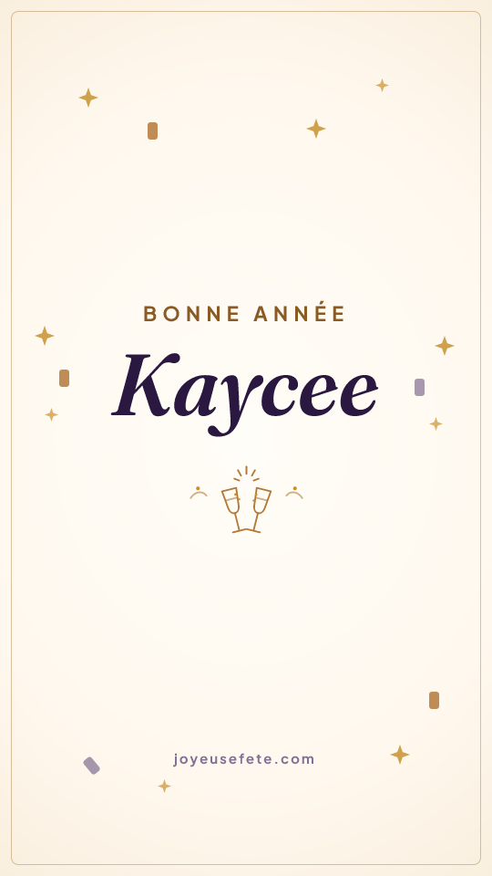 Image « Bonne année Kaycee » au format story