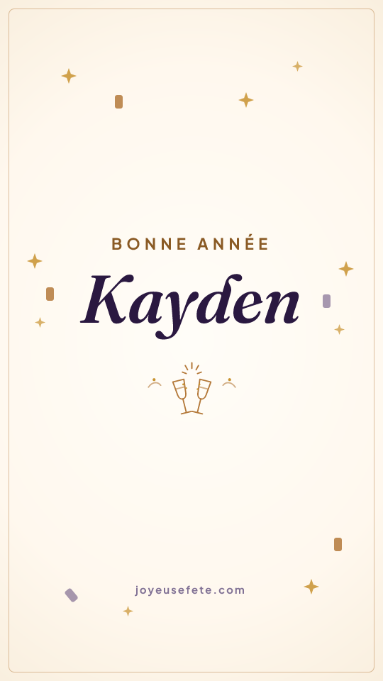 Image « Bonne année Kayden » au format story