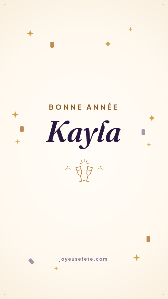 Image « Bonne année Kayla » au format story