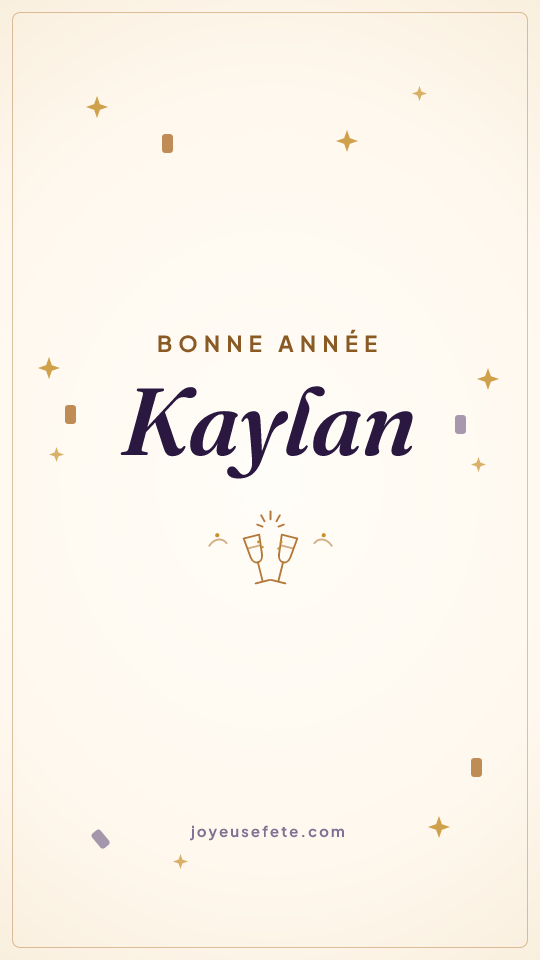 Image « Bonne année Kaylan » au format story