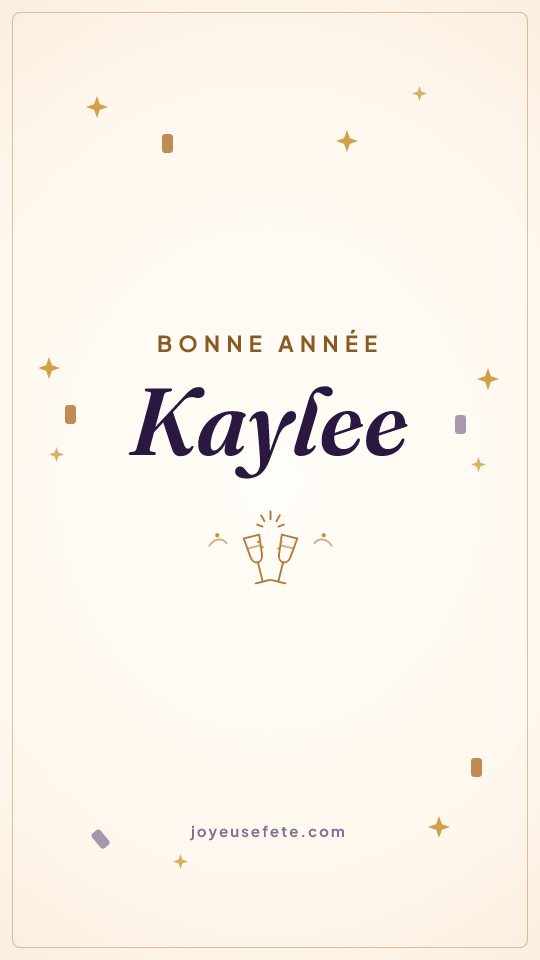 Image « Bonne année Kaylee » au format story