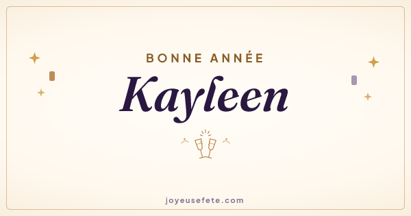 Image « Bonne année Kayleen » au format large