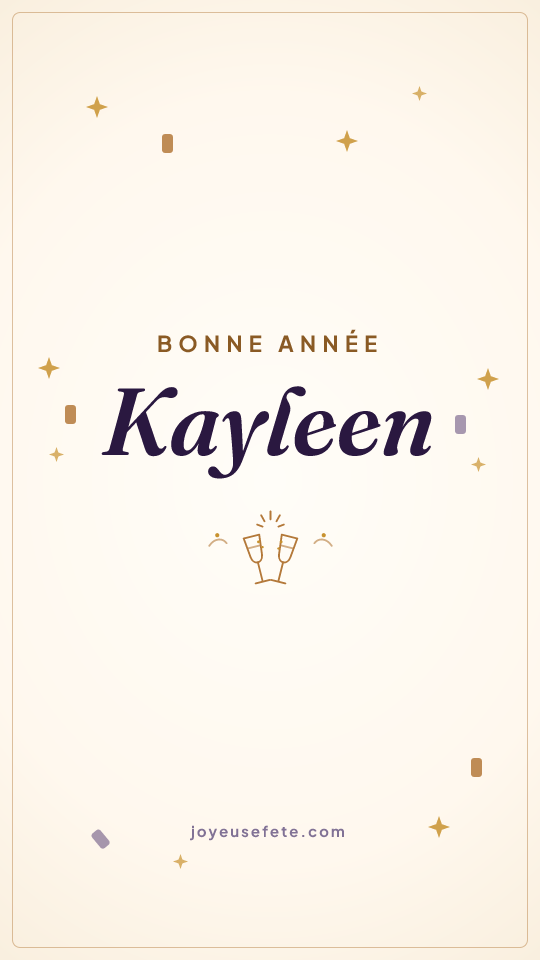 Image « Bonne année Kayleen » au format story