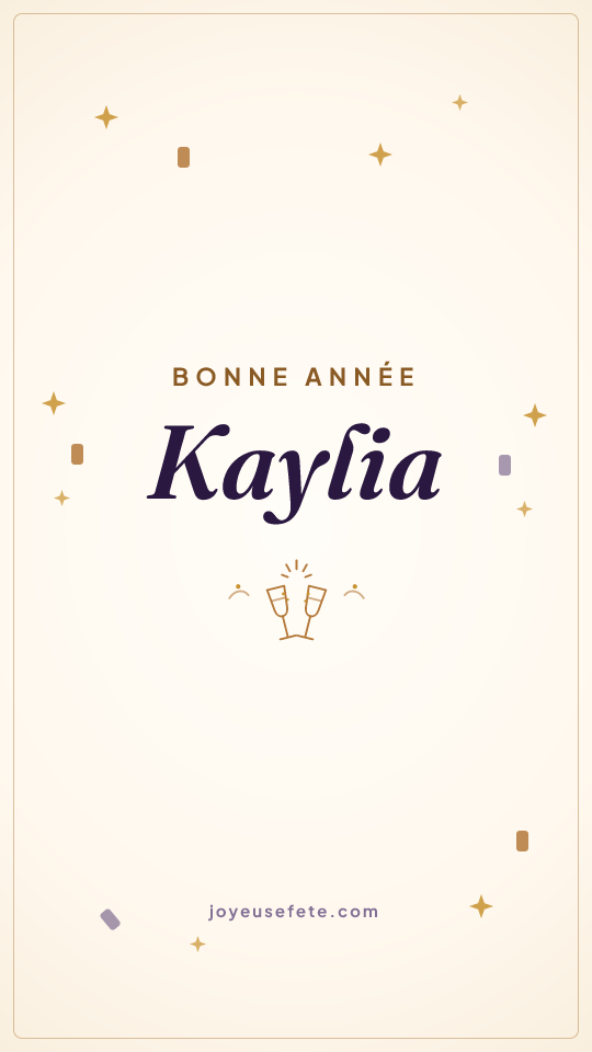 Image « Bonne année Kaylia » au format story