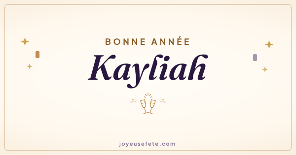 Image « Bonne année Kayliah » au format large