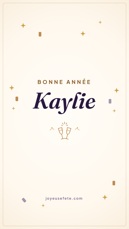 Image « Bonne année Kaylie » au format story