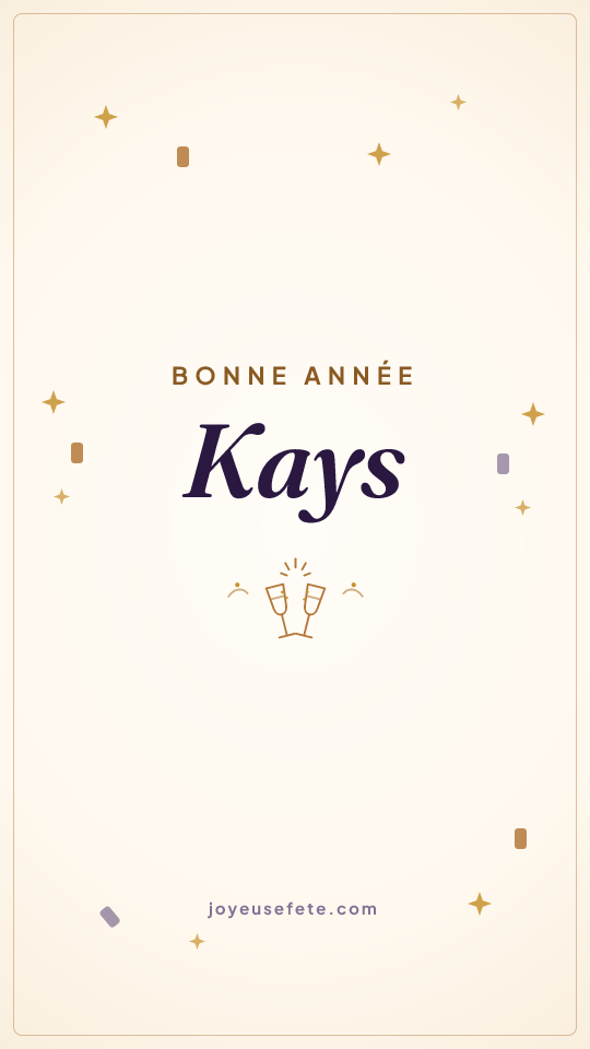 Image « Bonne année Kays » au format story