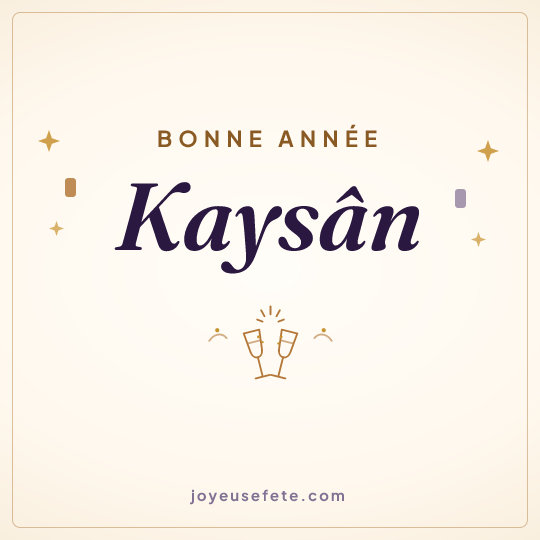 Image carrée « Bonne année Kaysân » pour WhatsApp