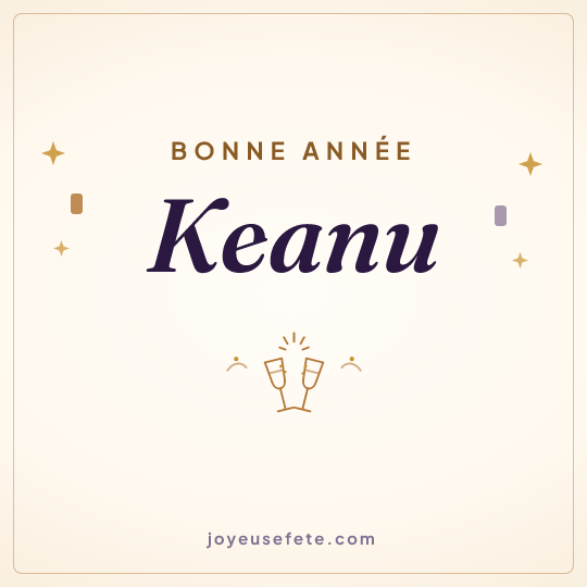 Image carrée « Bonne année Keanu » pour WhatsApp