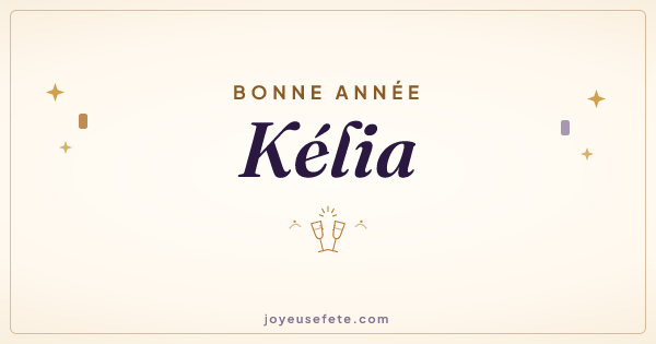 Image « Bonne année Kélia » au format large