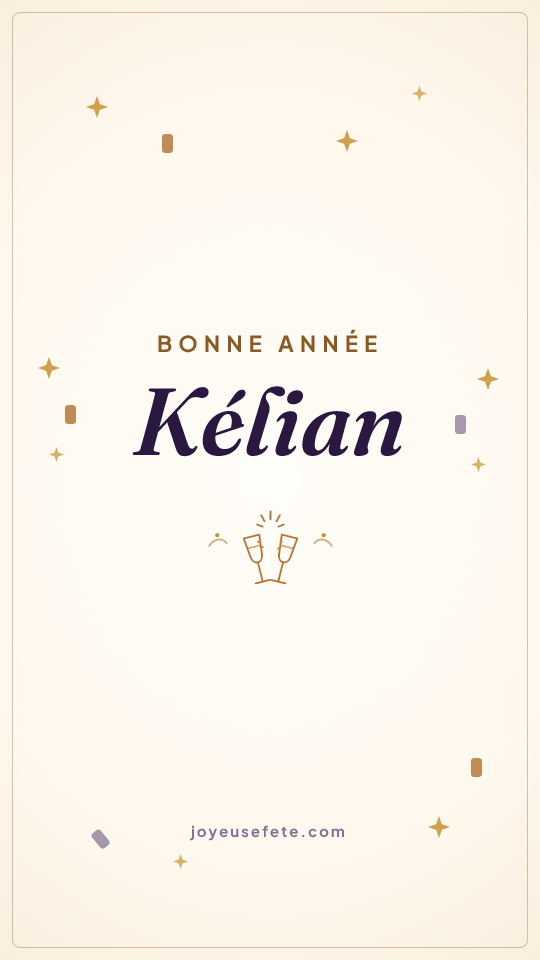 Image « Bonne année Kélian » au format story