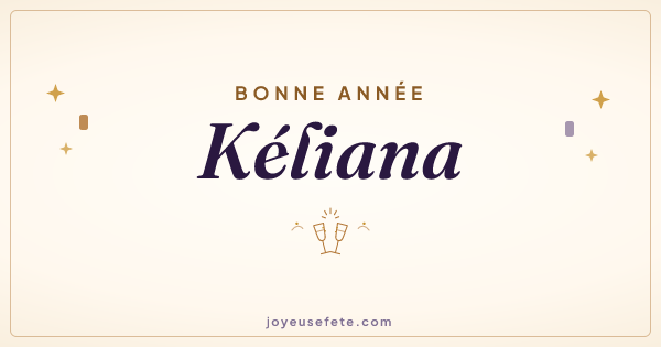 Image « Bonne année Kéliana » au format large