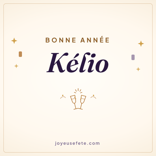 Image carrée « Bonne année Kélio » pour WhatsApp