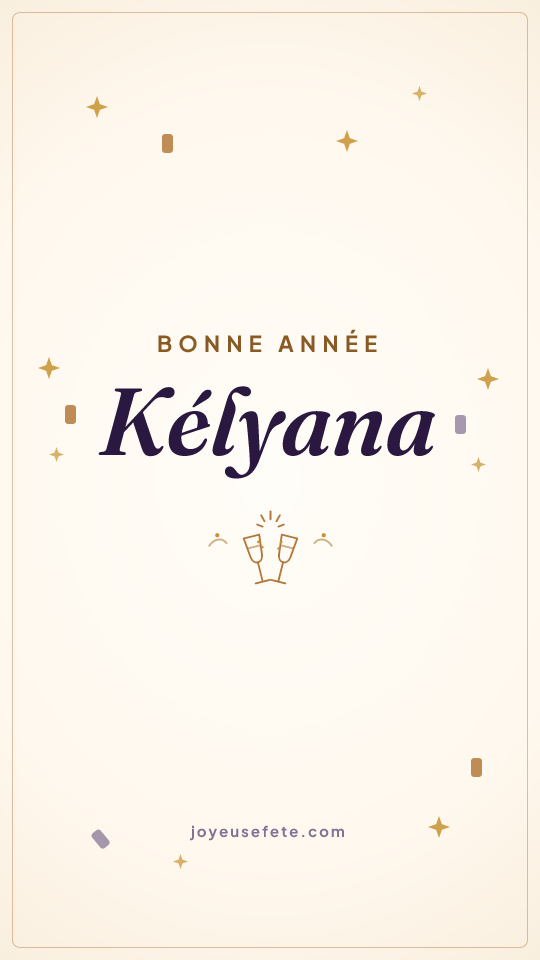 Image « Bonne année Kélyana » au format story
