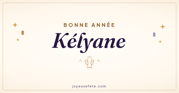 Image « Bonne année Kélyane » au format large