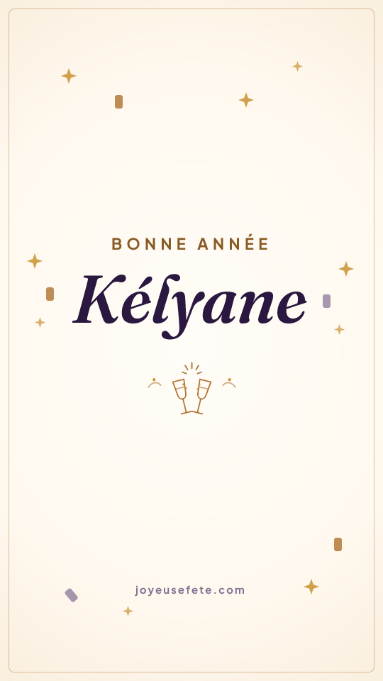 Image « Bonne année Kélyane » au format story