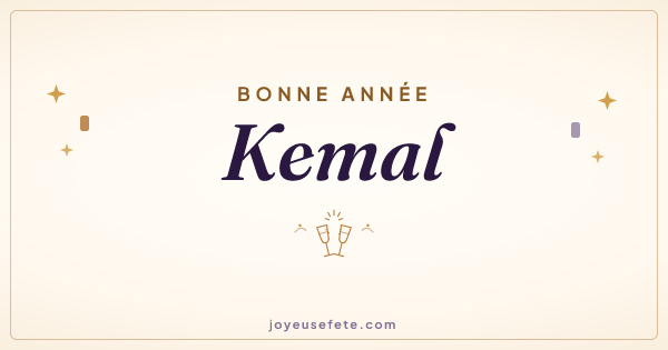 Image « Bonne année Kemal » au format large