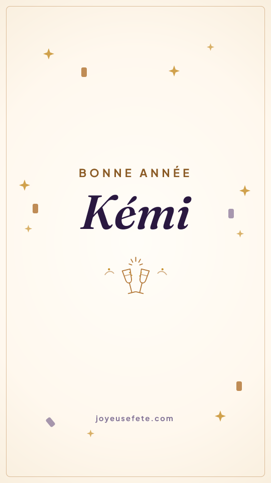 Image « Bonne année Kémi » au format story