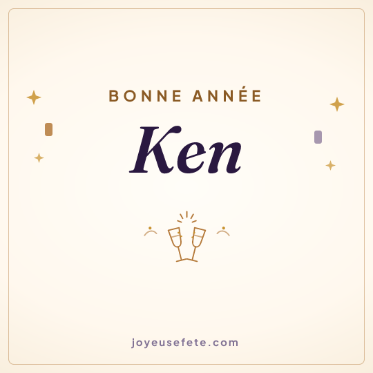 Image carrée « Bonne année Ken » pour WhatsApp
