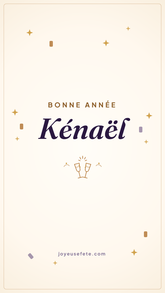 Image « Bonne année Kénaël » au format story