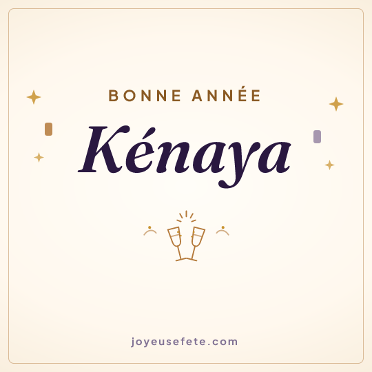 Image carrée « Bonne année Kénaya » pour WhatsApp