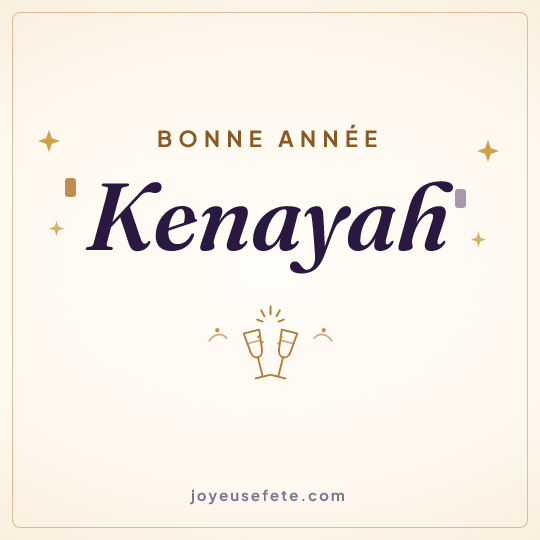 Image carrée « Bonne année Kenayah » pour WhatsApp