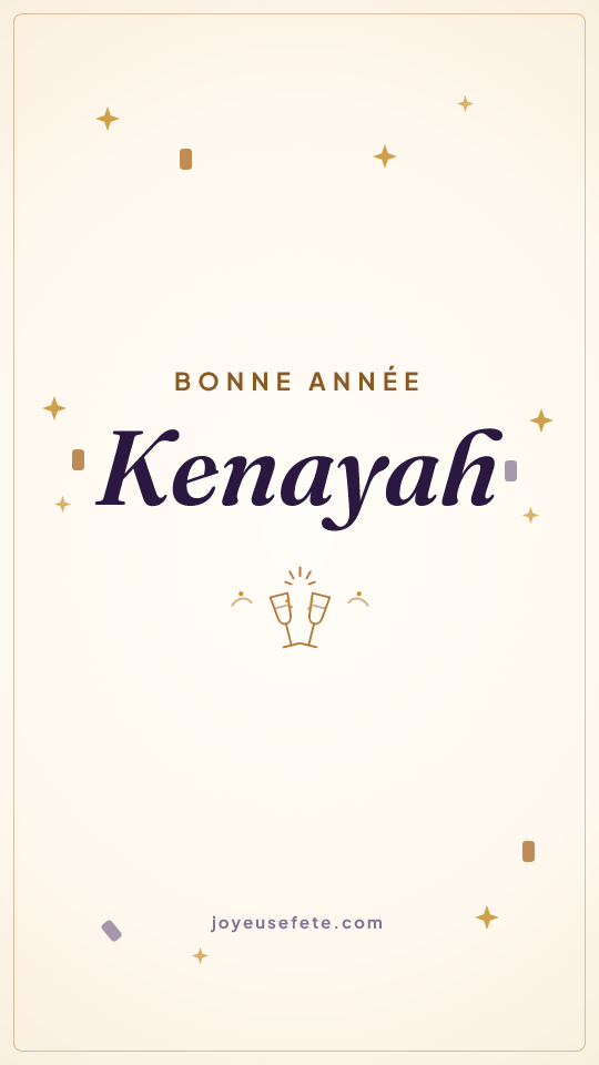 Image « Bonne année Kenayah » au format story