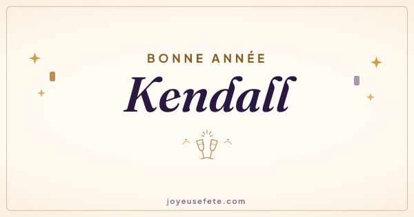 Image « Bonne année Kendall » au format large