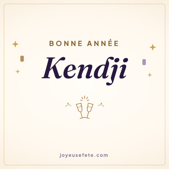 Image carrée « Bonne année Kendji » pour WhatsApp