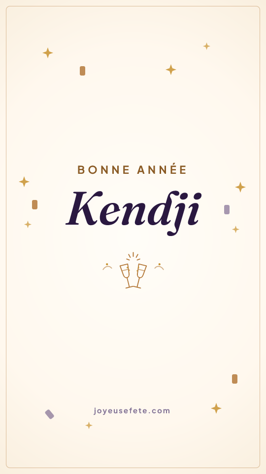 Image « Bonne année Kendji » au format story
