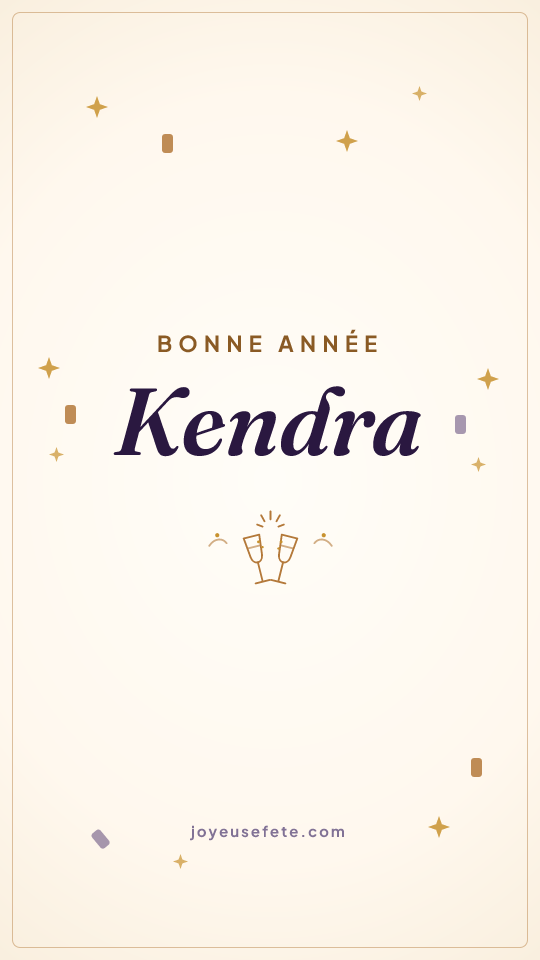 Image « Bonne année Kendra » au format story