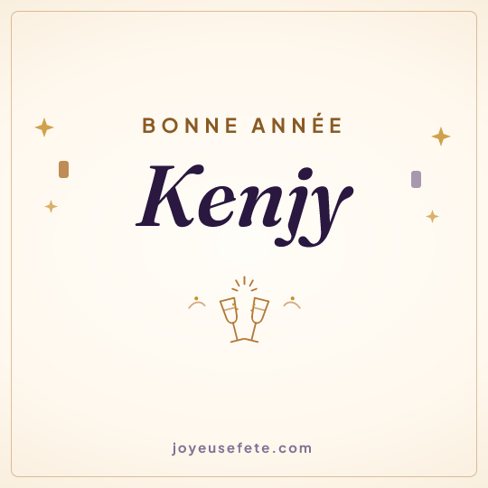 Image carrée « Bonne année Kenjy » pour WhatsApp
