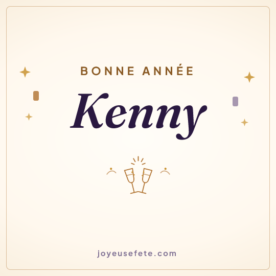 Image carrée « Bonne année Kenny » pour WhatsApp