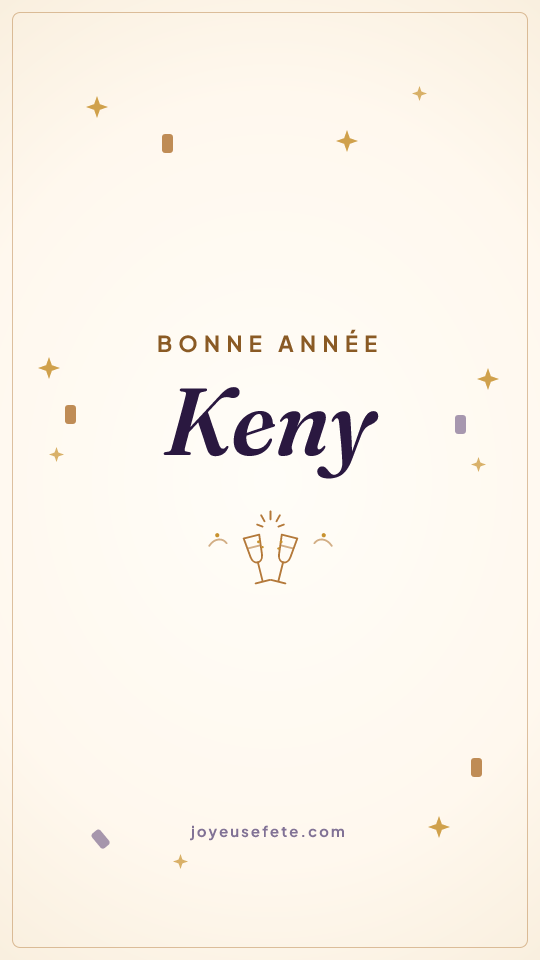 Image « Bonne année Keny » au format story