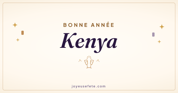 Image « Bonne année Kenya » au format large