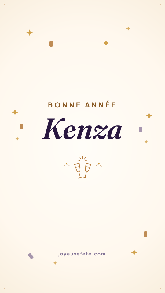 Image « Bonne année Kenza » au format story