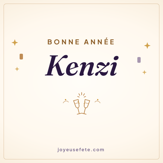 Image carrée « Bonne année Kenzi » pour WhatsApp