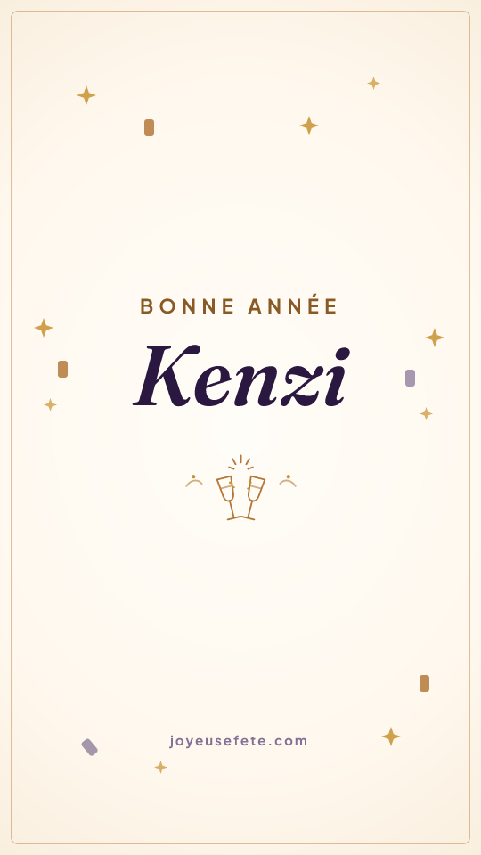 Image « Bonne année Kenzi » au format story