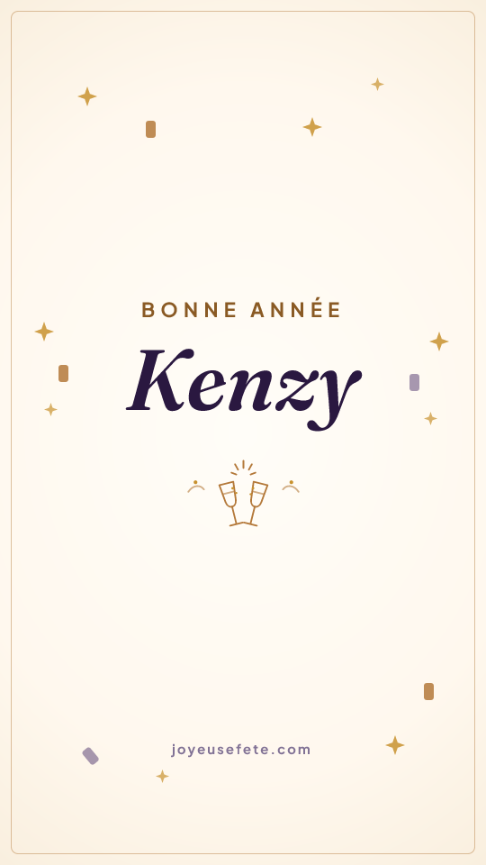 Image « Bonne année Kenzy » au format story