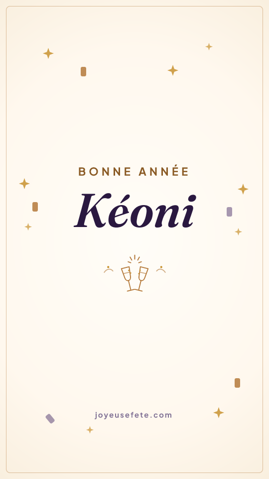 Image « Bonne année Kéoni » au format story