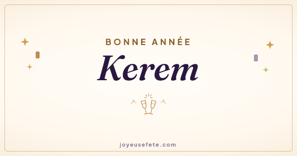 Image « Bonne année Kerem » au format large