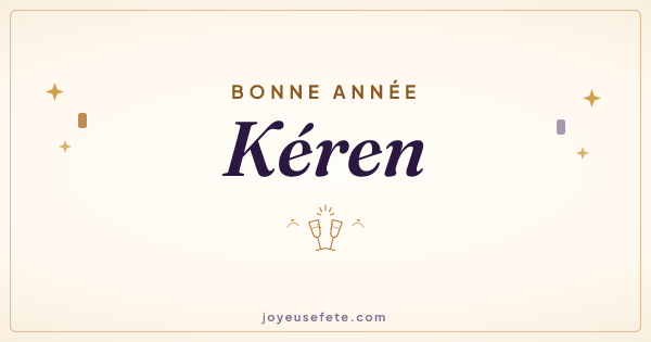 Image « Bonne année Kéren » au format large