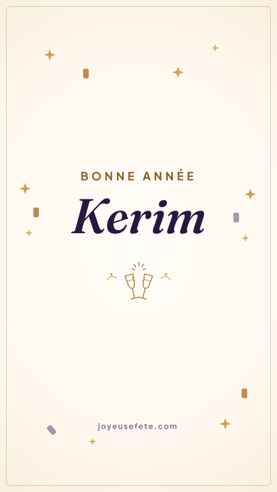 Image « Bonne année Kerim » au format story