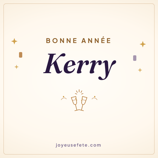 Image carrée « Bonne année Kerry » pour WhatsApp