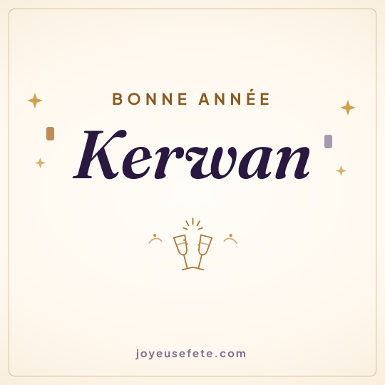 Image carrée « Bonne année Kerwan » pour WhatsApp