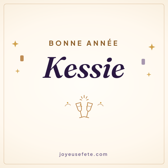 Image carrée « Bonne année Kessie » pour WhatsApp