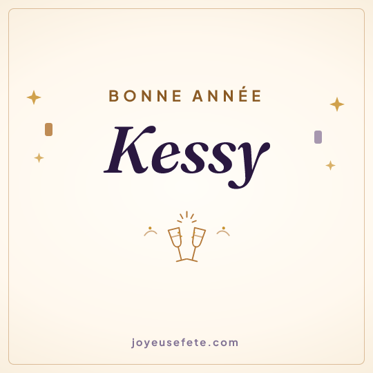 Image carrée « Bonne année Kessy » pour WhatsApp