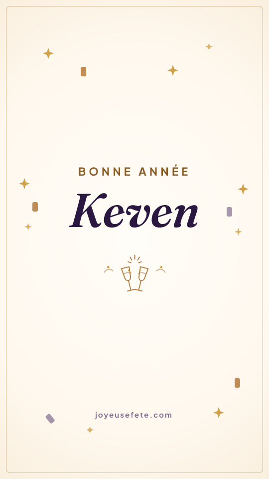 Image « Bonne année Keven » au format story